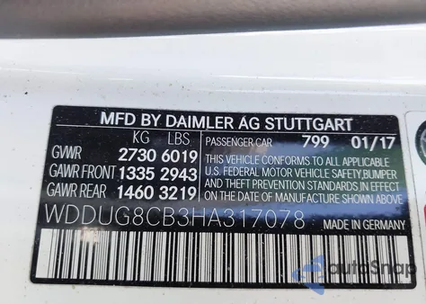 2017 Mercedes-Benz S 550 z USA, uszkodzony, nr VIN WDDUG8CB3HA317078